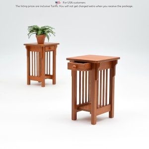 End Table Mission Style, Arts & Crafts - dollhouse miniature kit 1:12