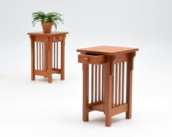 End Table Mission Style, Arts & Crafts - dollhouse miniature kit 1:12