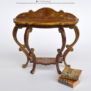 Console table dollhouse miniature kit 1:12