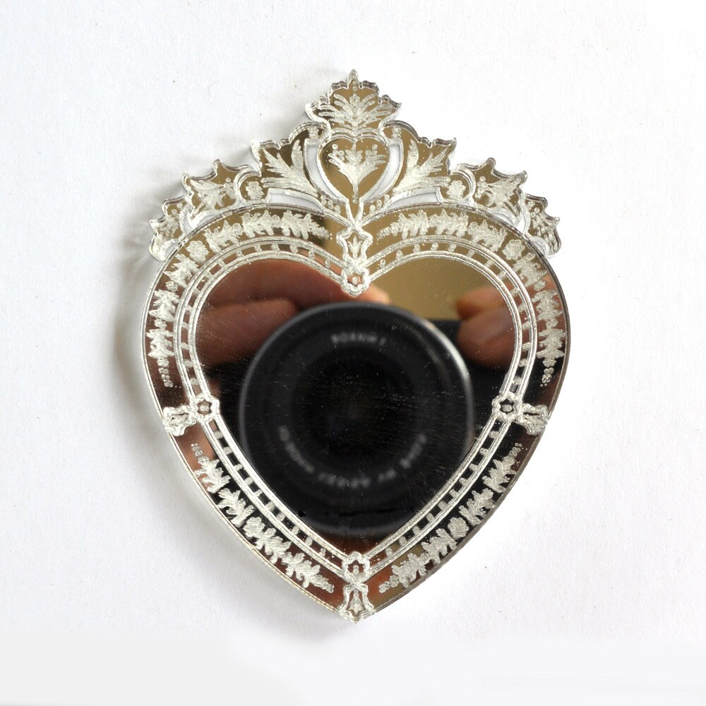 Heart Shaped Mirror dollhouse miniature 112 Etsy