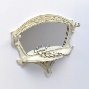 Art Nouveau Wall Shelf Mirror dollhouse miniature kit 1:12