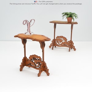 Art Nouveau ''Ombrelles'' Side Table - dollhouse miniature kit 1:12