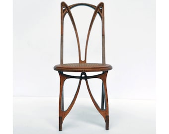 Art Nouveau Chair - dollhouse miniature kit 1:12