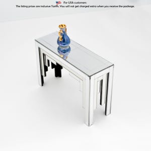 Art Deco ''Skyscraper'' Mirrored Sidetable - dollshouse miniature kit 1:12