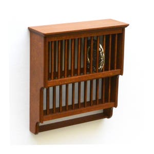 Kit de casa de muñecas en miniatura con estante para platos victoriano a escala 1:12