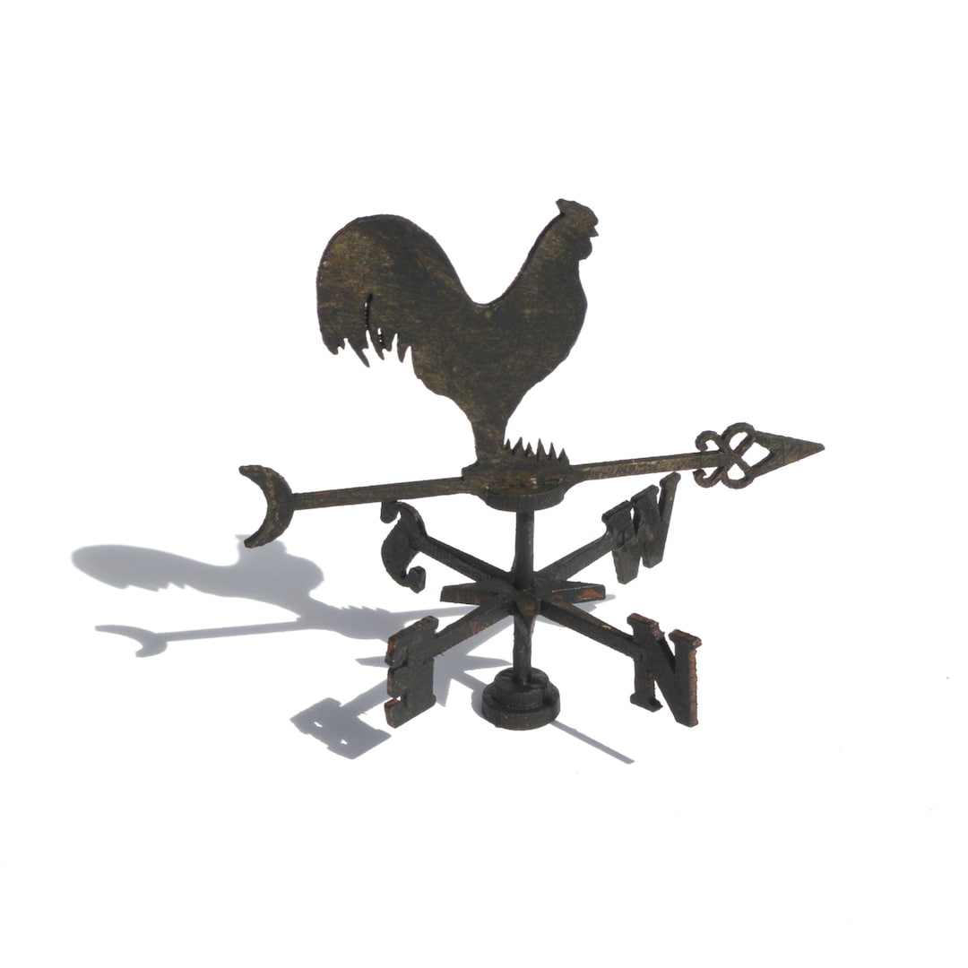 Miniature De Coq (Rooster) à L'Échelle 1:12 - Sculpture En Résine - Pour Maison De Poupée