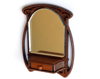 Art Nouveau Mirror Shelf - dollhouse miniature kit 1:12