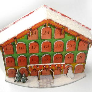 Christmas Advent house dollhouse miniature kit 1:144