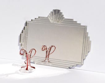 Art Deco square Mirror - dollhouse miniature 1:12