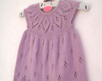 Baby Dress Knitting Pattern | Girls Dress Knitting Pattern | Bethany Dress | Instant Download PDF