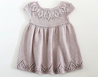 Girls Dress Knitting Pattern - Anya Dress Knitting Pattern - Baby Dress Knitting Pattern - Dress Knitting pattern -