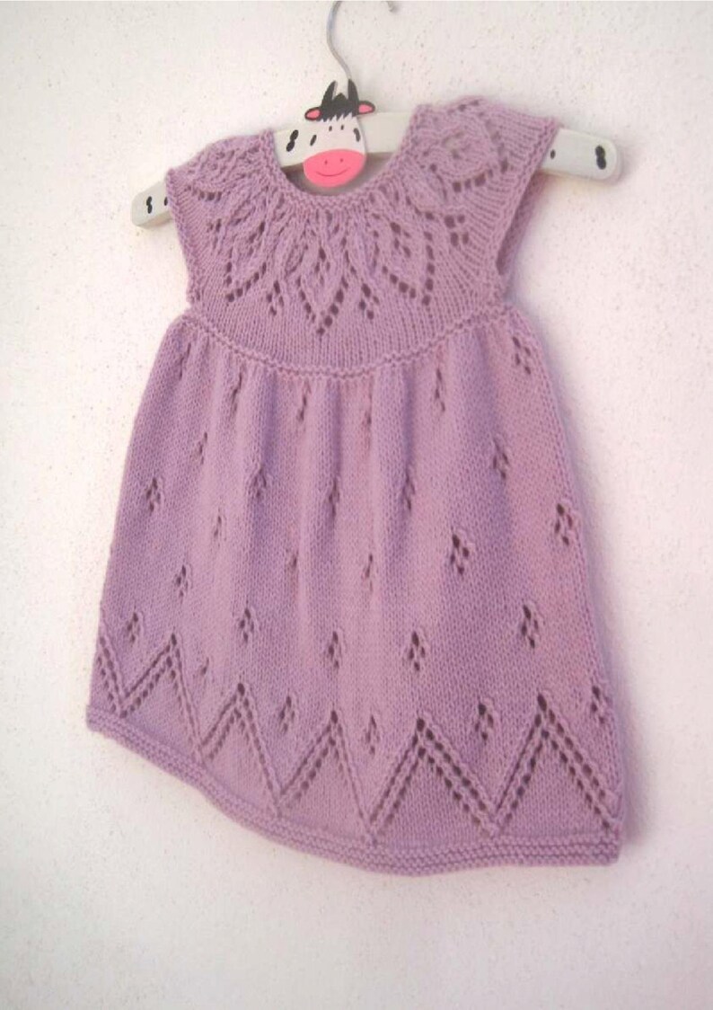 Baby Dress Knitting Pattern Girls Dress Knitting Pattern Etsy