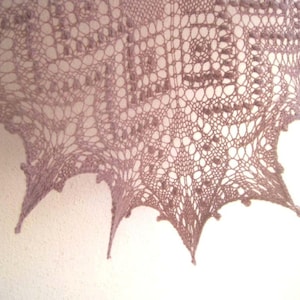 Luella Lace Shawl Knitting Pattern - Instant download PDF - top-down triangular