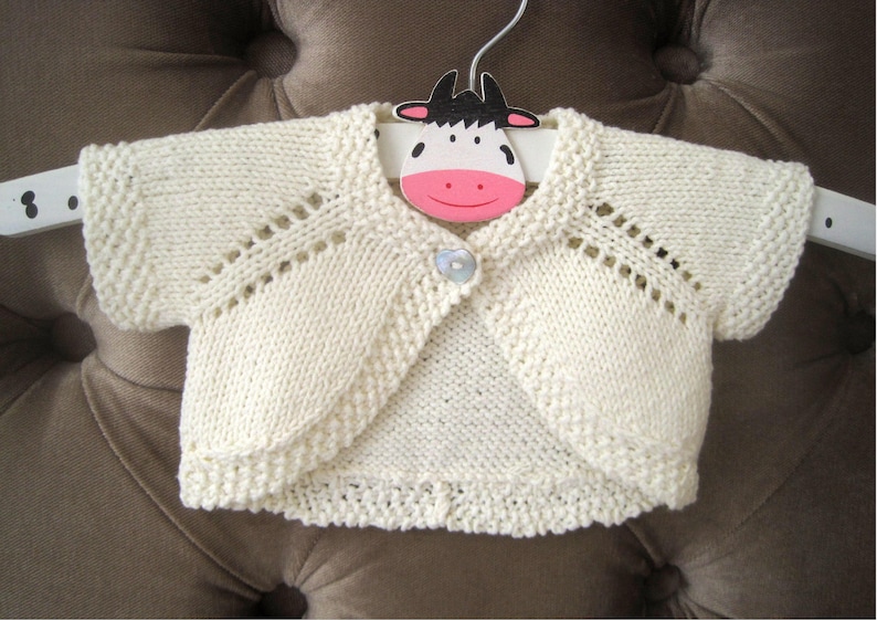 Baby girl easy bolero knit pattern easy knitting pattern