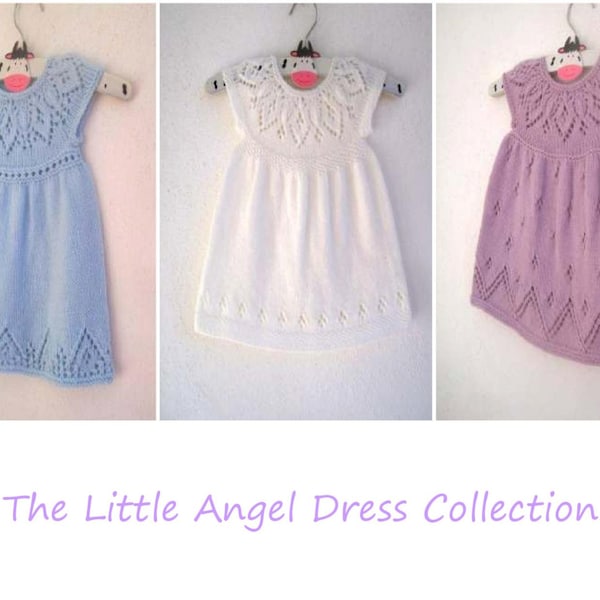 Baby Dress Knitting Pattern E-Book - Girls Dress Knitting Pattern E-Book collection 3 dress patterns - Instant Download PDF