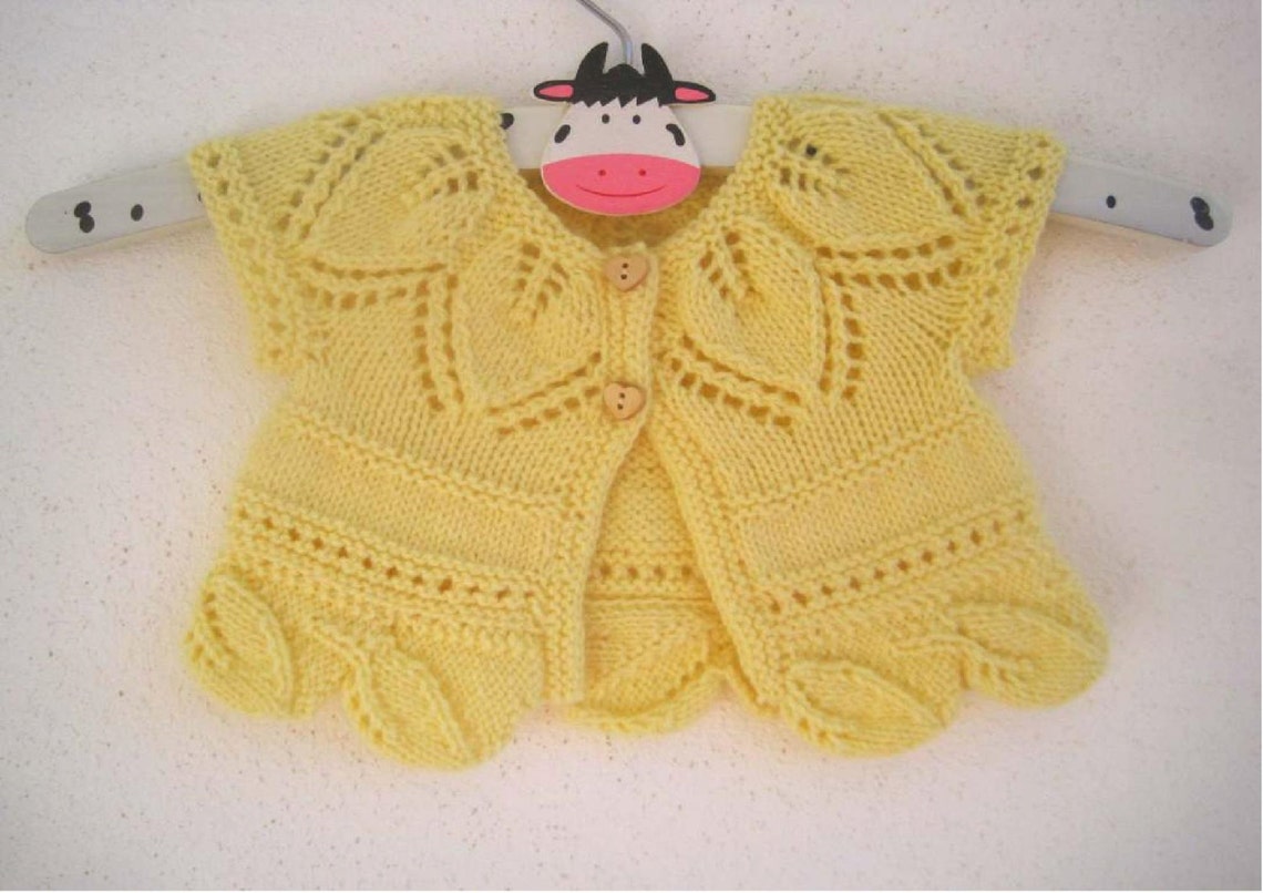 Baby Cardigan Knitting Pattern Girls Bolero Knitting Pattern Etsy