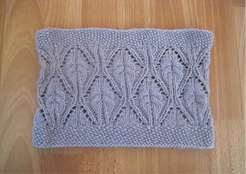 Lydia Lace & Cable Cowl Knitting Pattern Instant Download Etsy