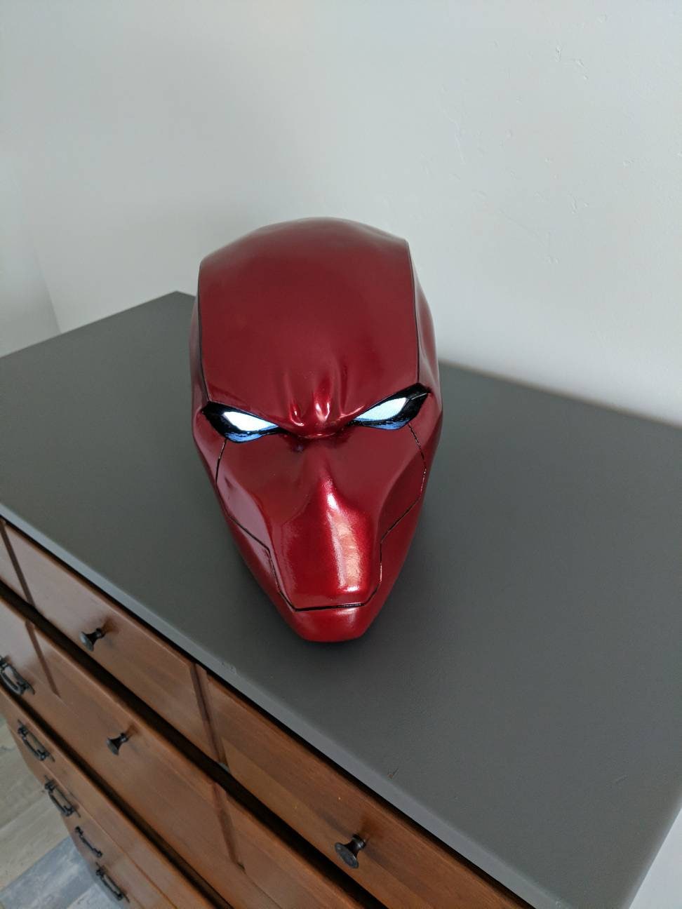 Black RedHood Helmet Rebirth Mask LED Eyes 