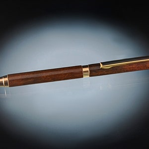 Wood Ballpoint Pen and Touch Screen Stylus in Wenge wood with Gold