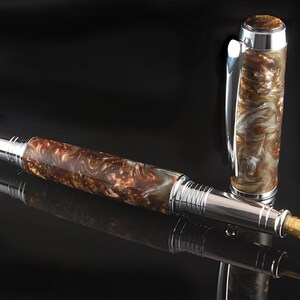 Acrylic Molten Metal Fountain Pen or Rollerball Pen