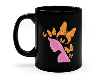 Future is Female Mug, Feminist Butterfly Coffee Cup