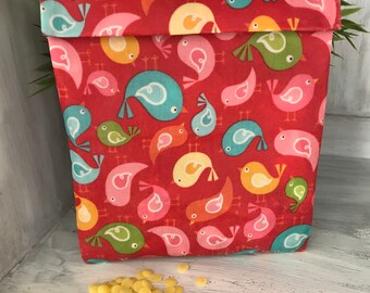 BIENENWACHSTUCH - Lunchbag/Snacktüte, gift, Wachstuch, zero waste, null Müll, ohne Plastik, bio, bees wax wrap, nachhaltig, Brottuch, Bio