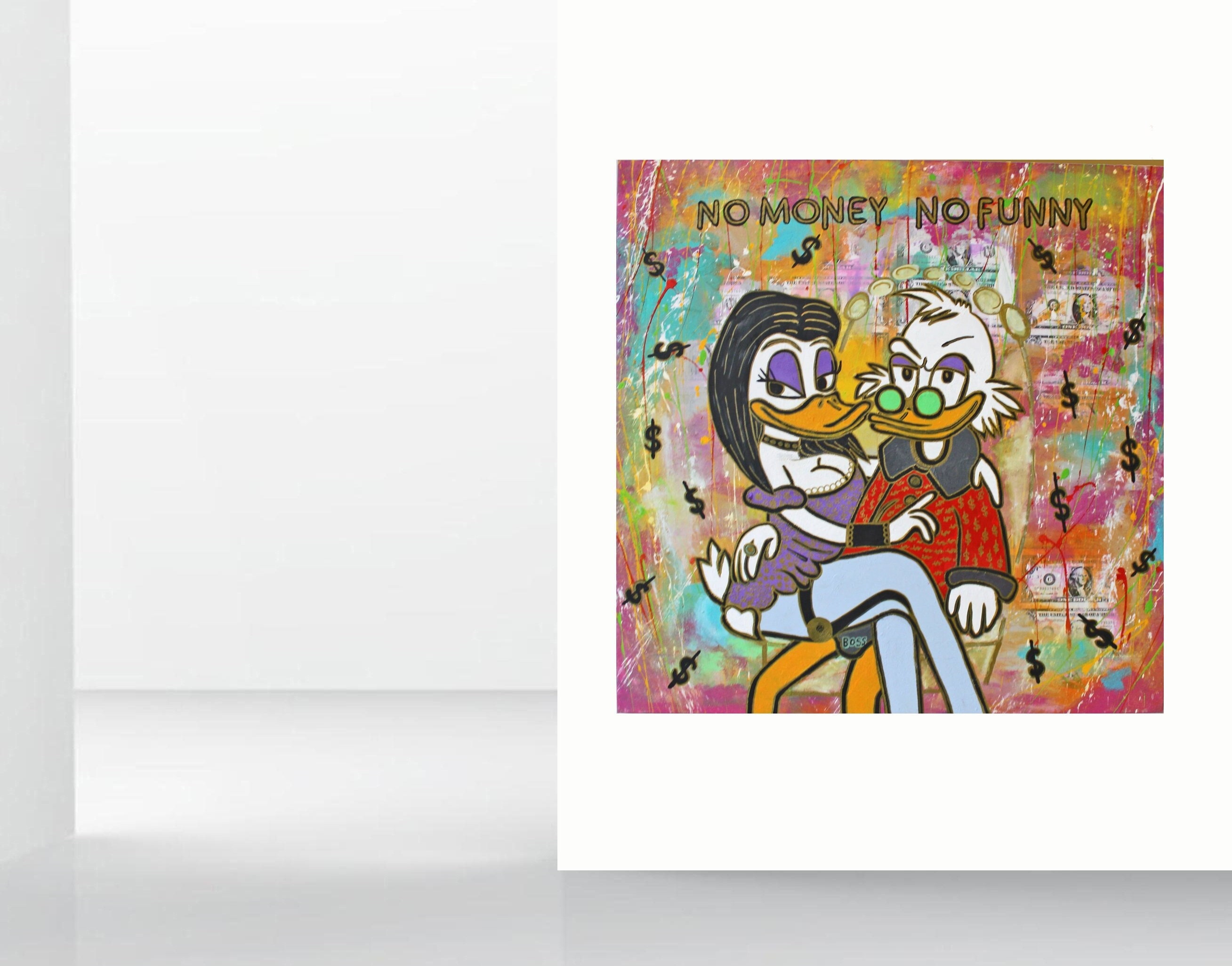 painting snoopy woodstock gift popart frame abstract