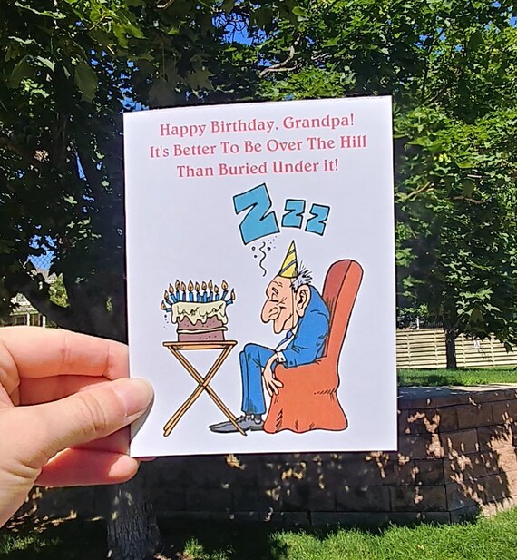 Download Rude Grandpa Birthday Card Funny Birthday Card Offensive Etsy
