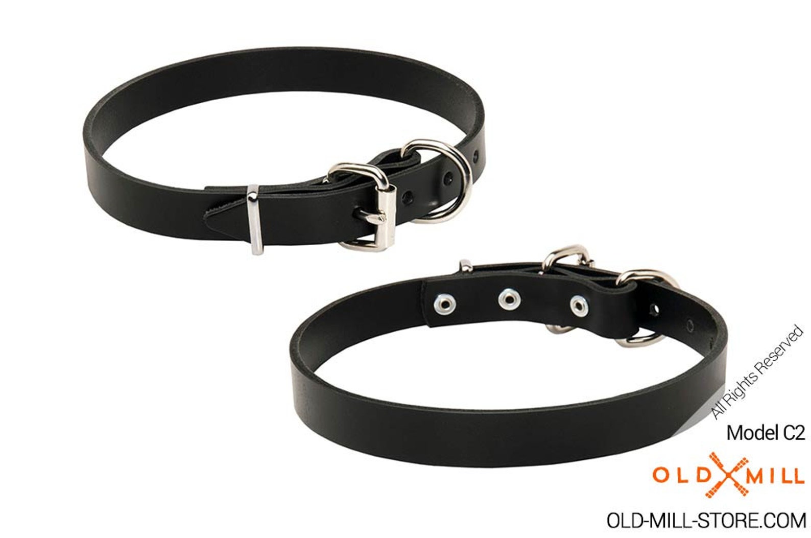 1 Inch Wide Boxer Collar. Classic Leather Dog Collars model Etsy