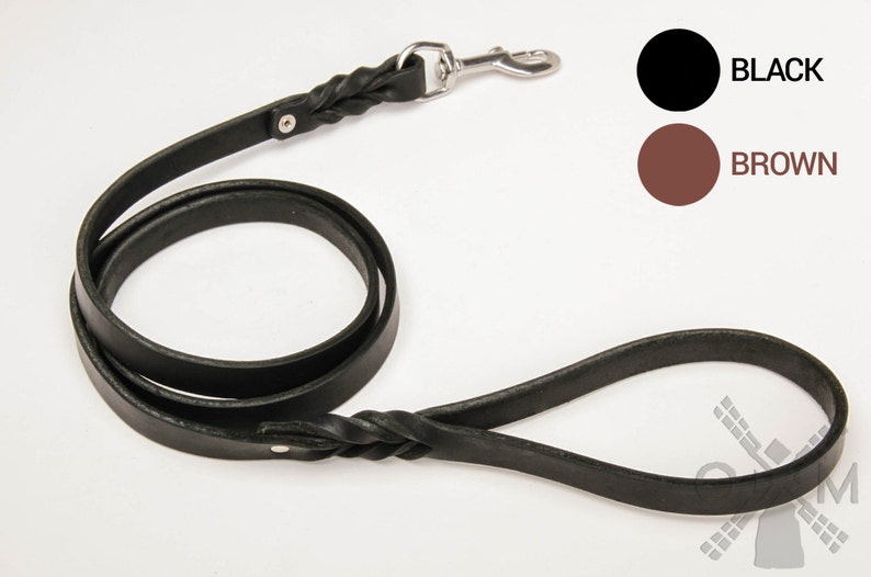Top Quality Leather Dog Leash With Stainless Steel Snap Hook Etsy