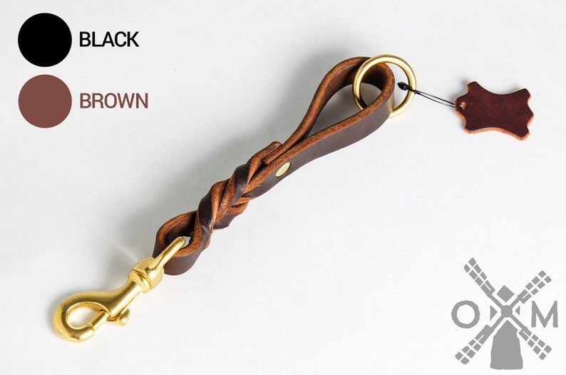 Braided Leather Pull Tab for Dogs / Traffic Lead model Etsy