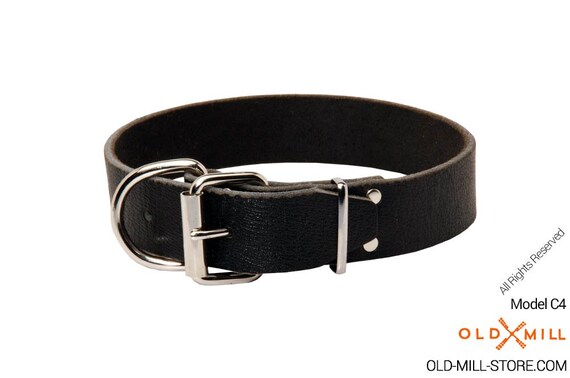 1.5 inch leather dog collar