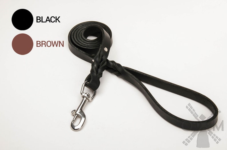 Top Quality Leather Dog Leash With Stainless Steel Snap Hook Etsy