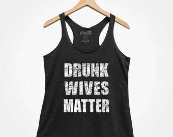 Junior This Team Makes Me Drink Funny Humor Graphic Statement Tank Top
