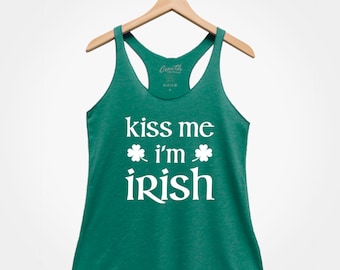 St. Patrick's Day-shirt: Kiss Me I'm Irish Tanktop