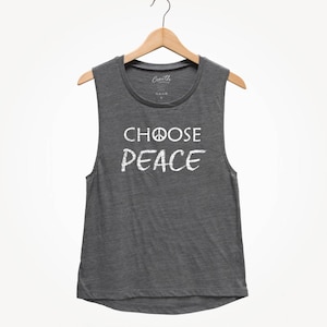 Choose Peace Muscle Tank Top : chemise hippie pour femme