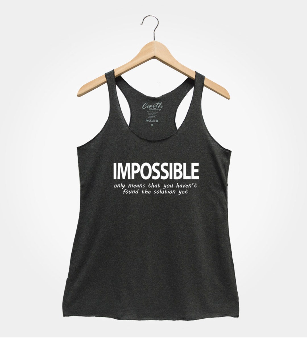 Impossible Tank Top, Workout Shirt, Gym Wear, Graphic Tee ...