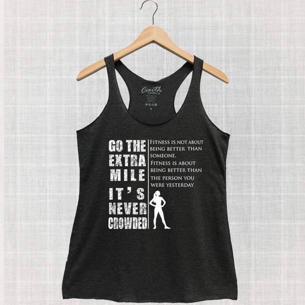 Motivational Racerback Tank Top: Women's Workout Gym Tee