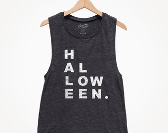 Halloween Shirt Women - Halloween Costume  - Muscle Tank Top - Funny Tank Top - Witch Tank - Funny Saying - Black Shirt