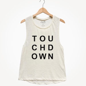 Football Shirt - Women&#39;s Tank Top - Muscle Tank Top - Sport Tank Top - Touchdown - Game Day Shirt - Sunday Funday - Football Mom