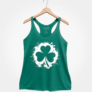 St Patrick&#39;s Day Shamrock Tank Top: Lucky Irish Shirt