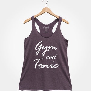 Gym and Tonic, Women's Tank Top, Party Shirt, Gym Tank Top, Drinking Tank Top, Funny Top, Gift For Women, Wife image 6