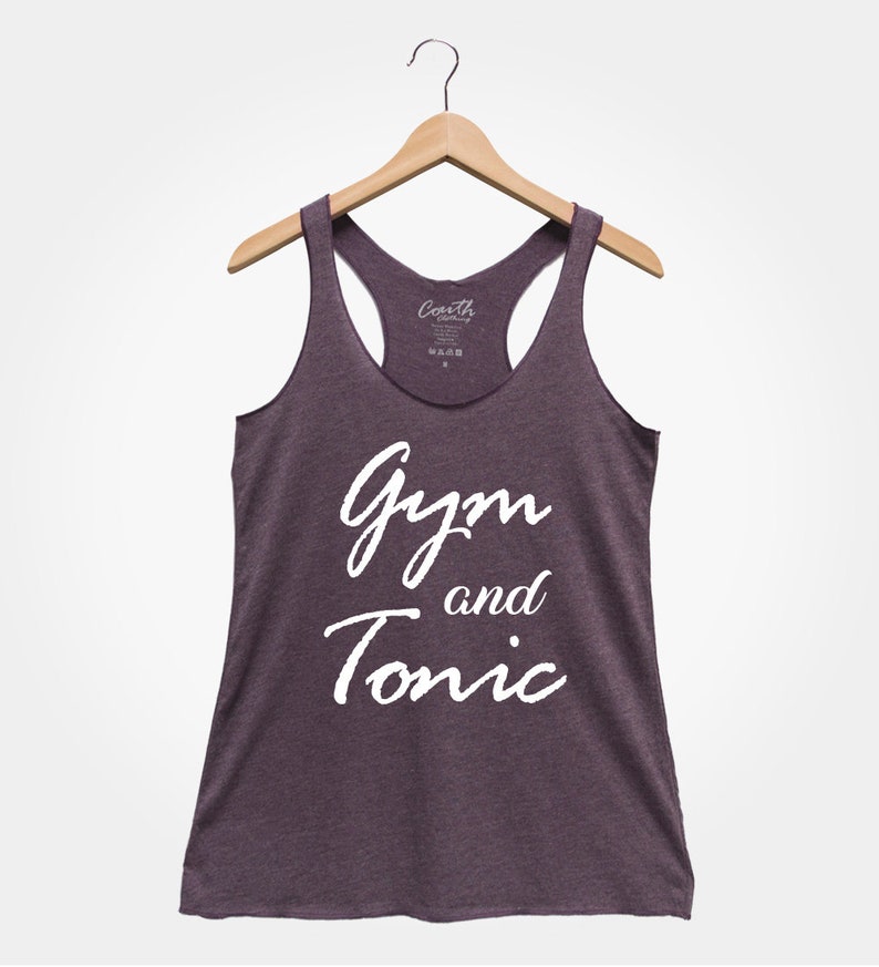 Gym and Tonic, Women's Tank Top, Party Shirt, Gym Tank Top, Drinking Tank Top, Funny Top, Gift For Women, Wife image 6