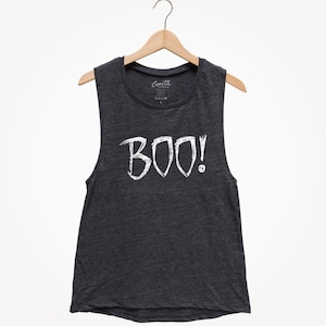 BOO! Halloween Muscle Tank Top - Funny Witch Costume Shirt