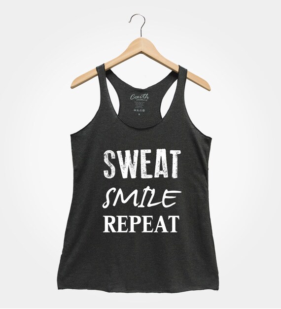 Racerback Gym Tank Top: Funny Saying Workout Shirt