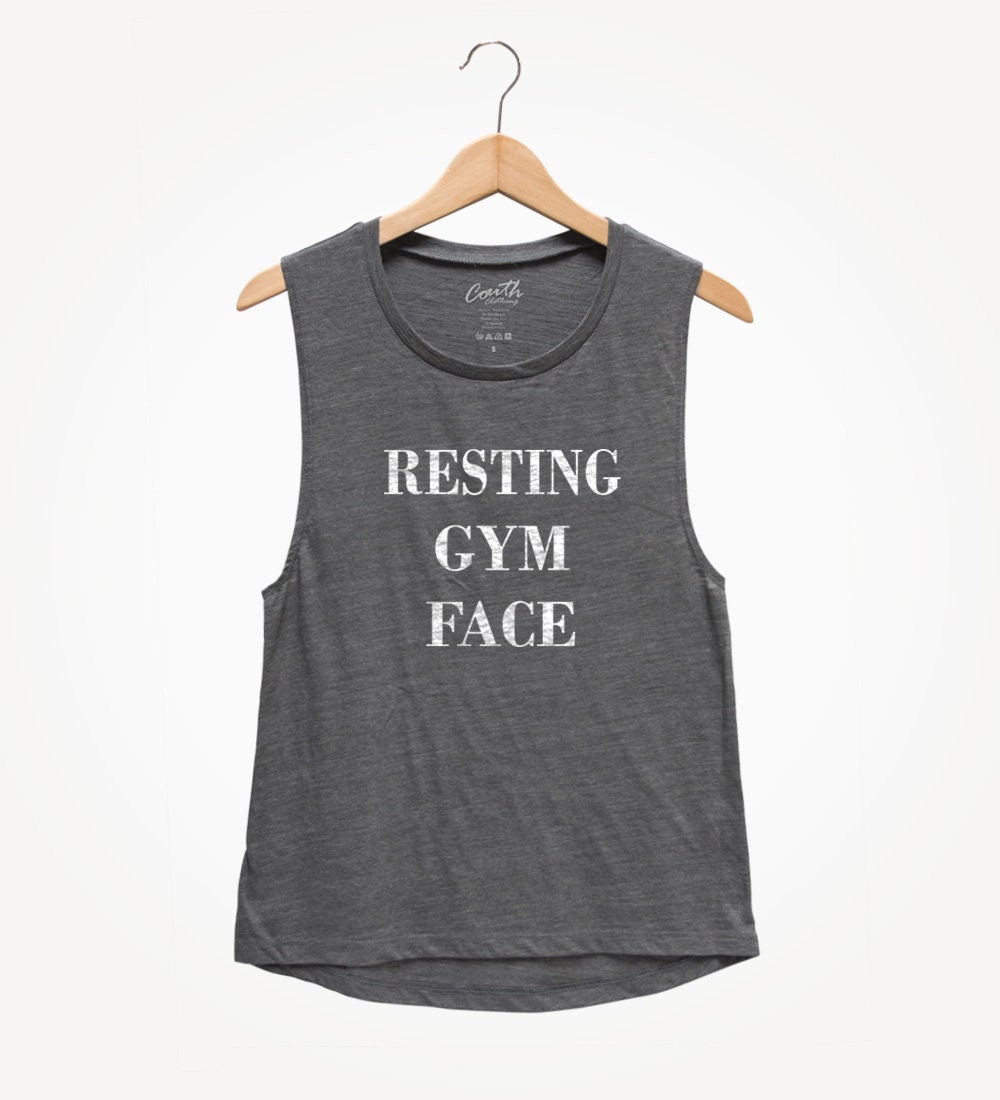 Resting Gym Face Tank Top Women's Tank Top Muscle Tee Funny