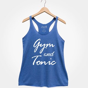 Gym and Tonic, Women's Tank Top, Party Shirt, Gym Tank Top, Drinking Tank Top, Funny Top, Gift For Women, Wife image 5