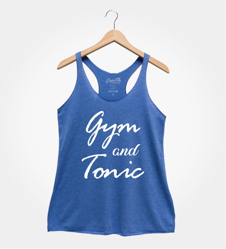 Gym and Tonic, Women's Tank Top, Party Shirt, Gym Tank Top, Drinking Tank Top, Funny Top, Gift For Women, Wife image 5