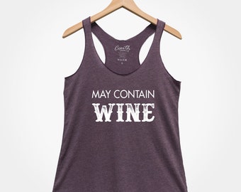 Può contenere vino Canotta - Triblend Racerback da donna