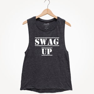 Swag Up, Women's Muscle Tee, Tacos, Yoga Tank Top, Workout Tank Top, Fitness Tank Top, Funny Tank Top